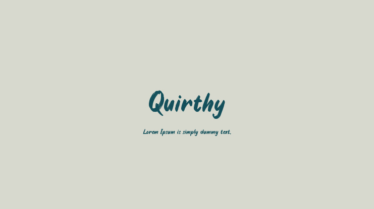 Quirthy Font