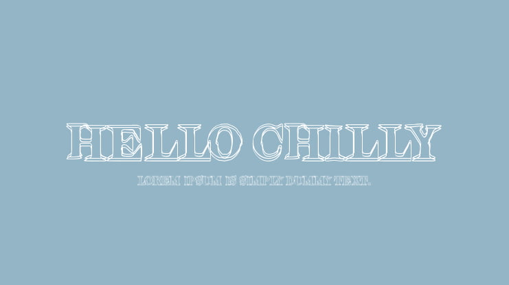 Hello Chilly Font