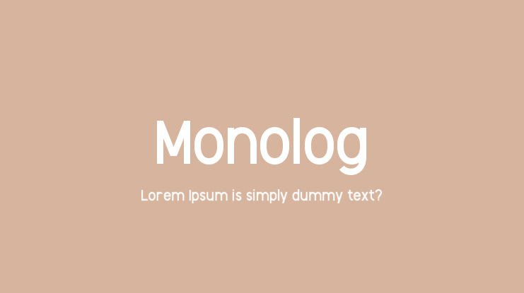 Monolog Font