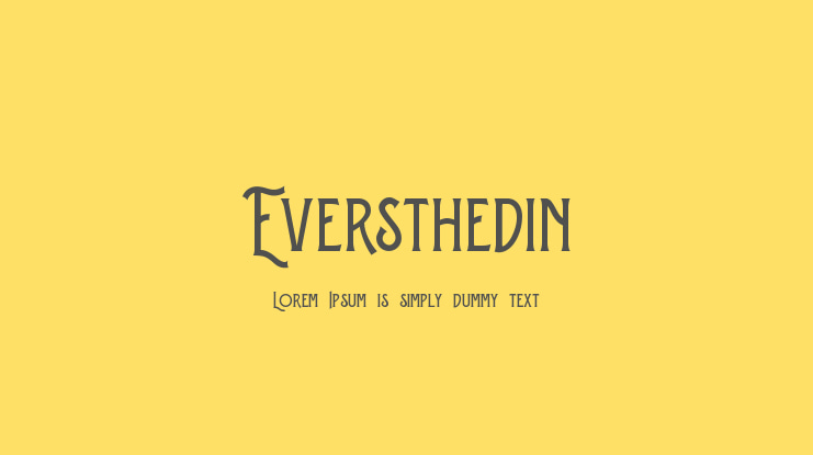 Eversthedin Font