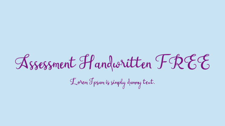 Assessment Handwritten FREE Font
