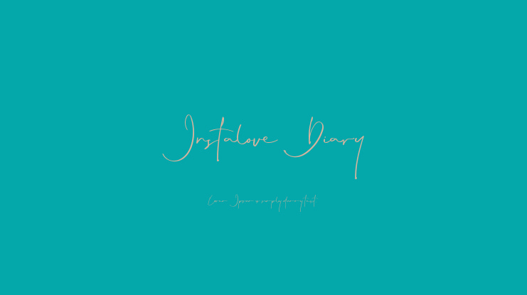 Instalove Diary Font