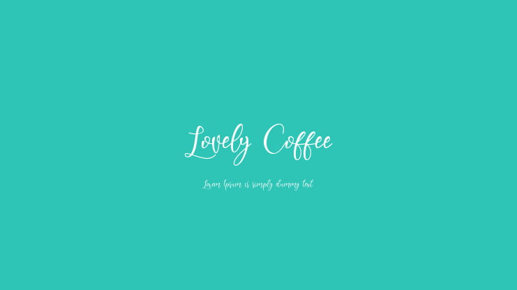 Lovely Coffee Font