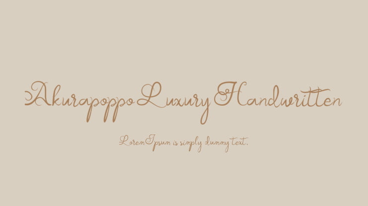 Akurapoppo Luxury Handwritten Font