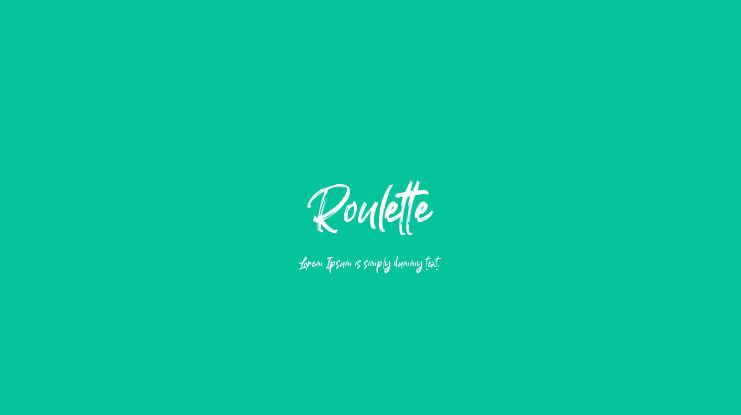 Roulette Font