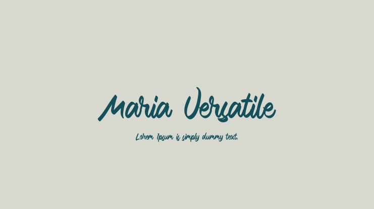Maria Versatile Font
