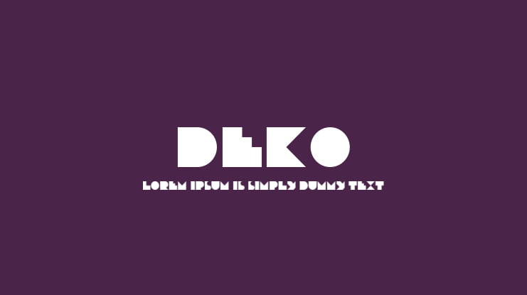 Deko Font Family