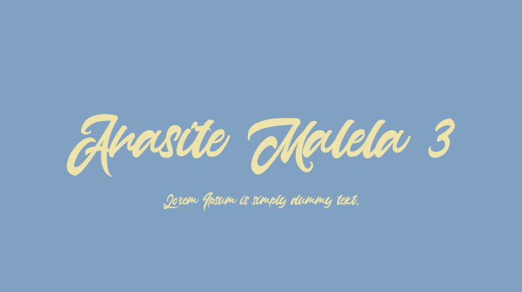 Anasite Malela 3 Font