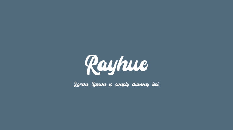 Rayhue Font