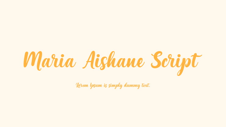 Maria Aishane Script Font