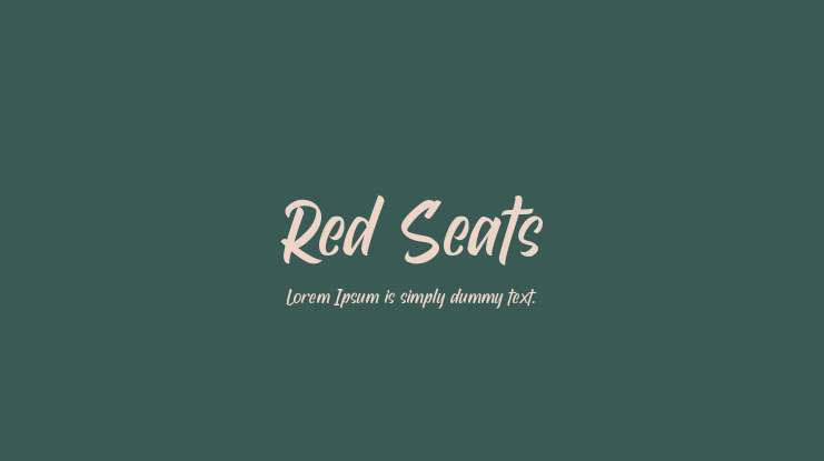 Red Seats Font