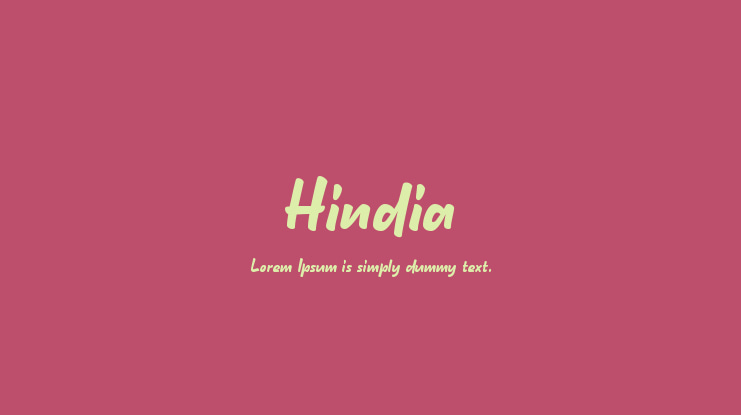 Hindia Font