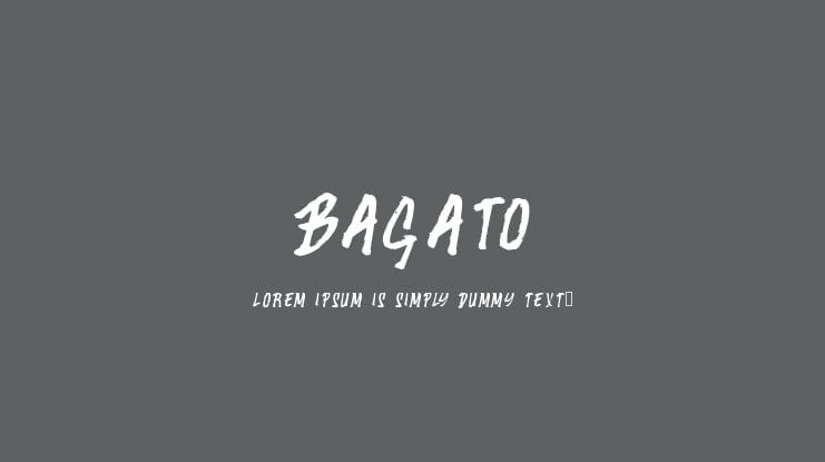 Bagato Font