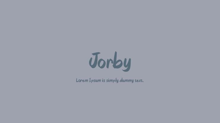Jorby Font
