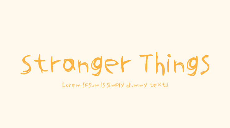 Stranger Things Font