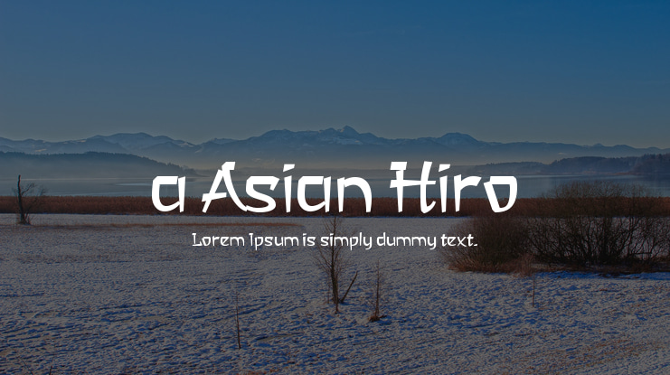 a Asian Hiro Font