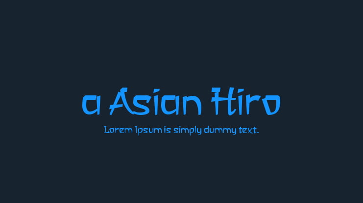 a Asian Hiro Font