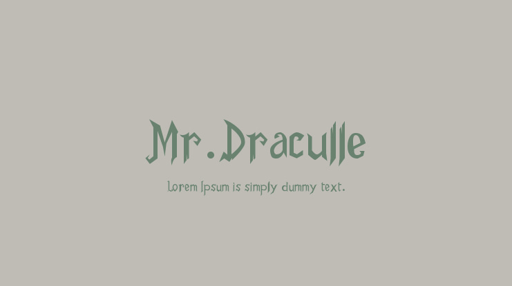 Mr.Draculle Font