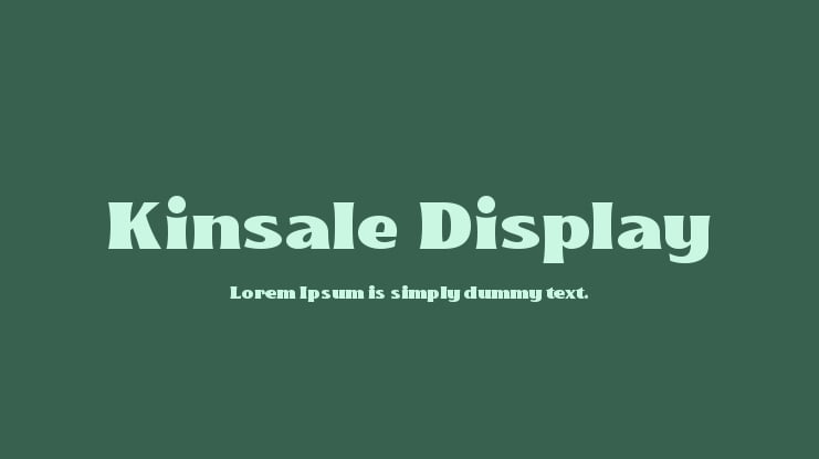 Kinsale Display Font