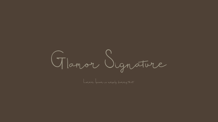 Glamor Signature Font