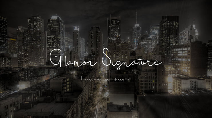Glamor Signature Font