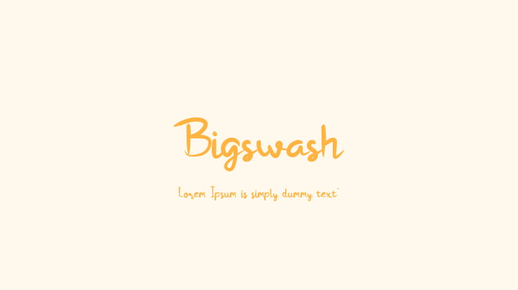 Bigswash Font