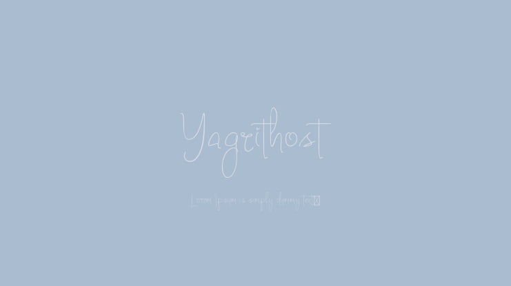 Yagrithost Font