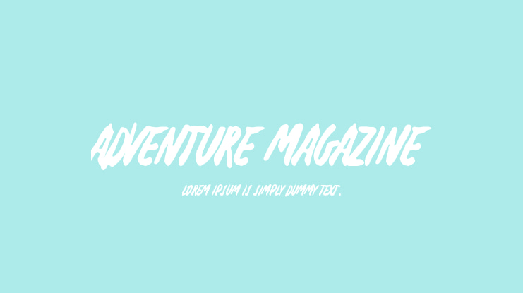 Adventure Magazine Font