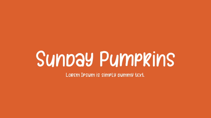 Sunday Pumpkins Font