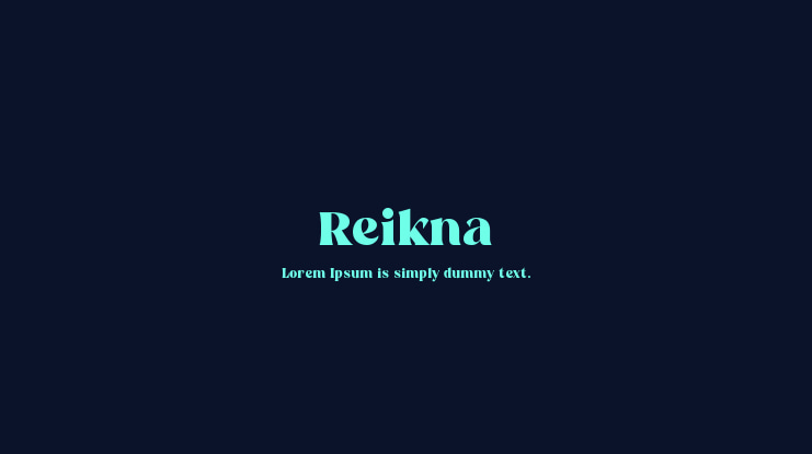 Reikna Font