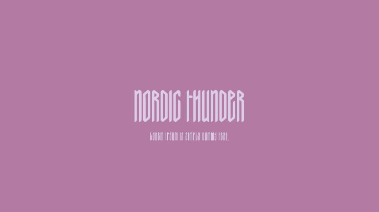 Nordic Thunder Font