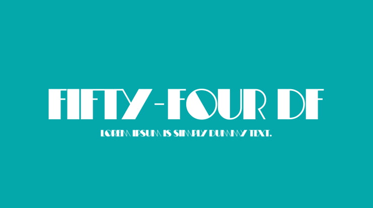Fifty-Four DF Font
