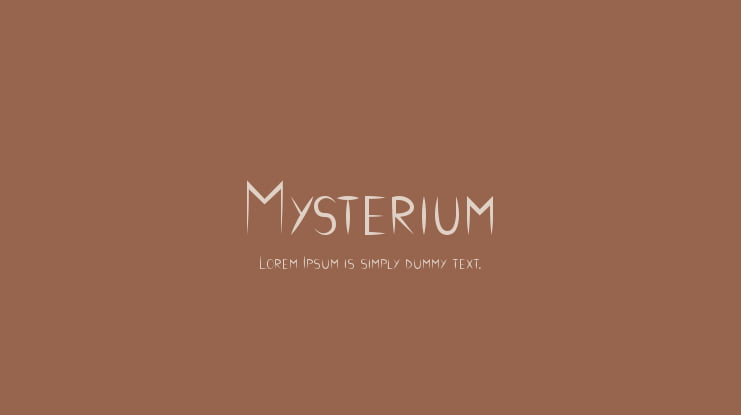 Mysterium Font