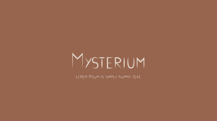 Mysterium Font