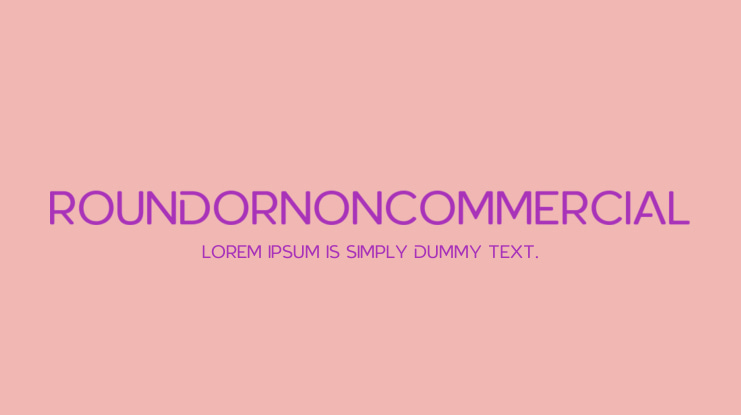 RoundorNonCommercial Font