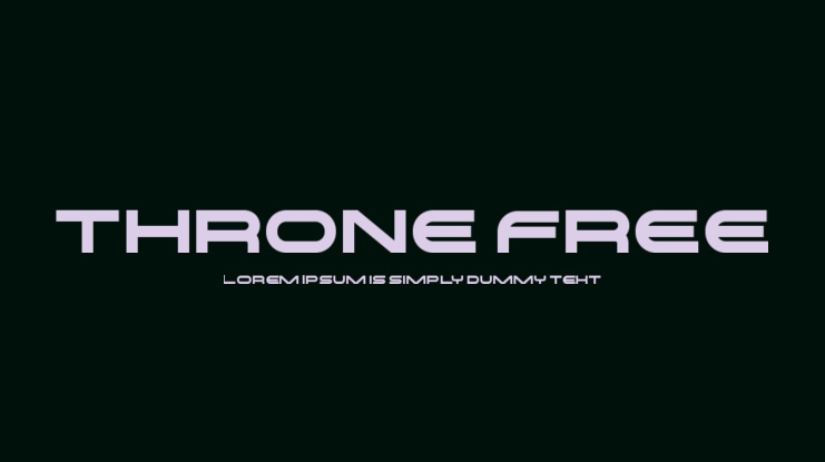 THRONE FREE Font
