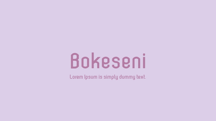Bokeseni Font Family