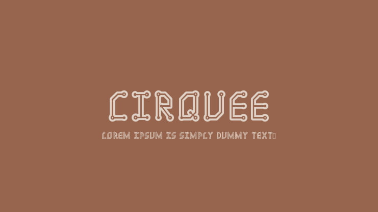 Cirquee Font