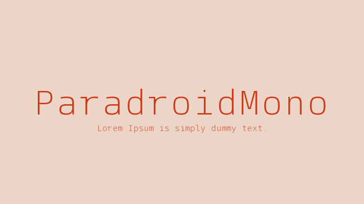 ParadroidMono Font