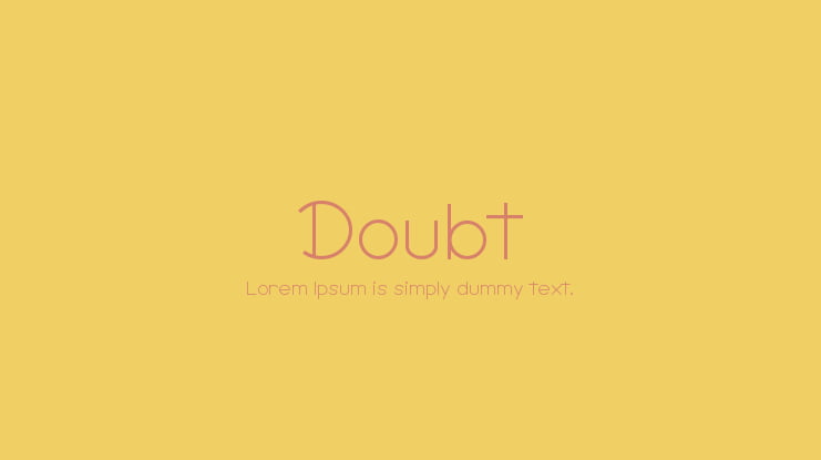 Doubt Font