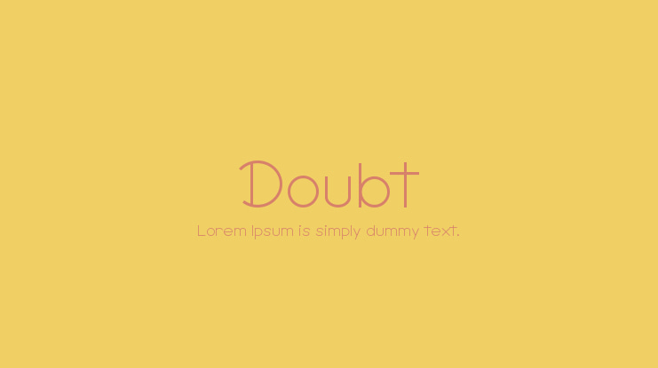 Doubt Font