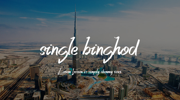 single binghod Font