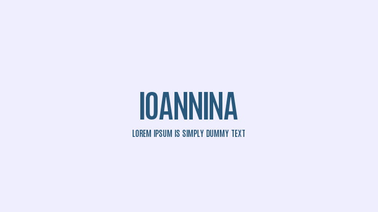 Ioannina Font Family