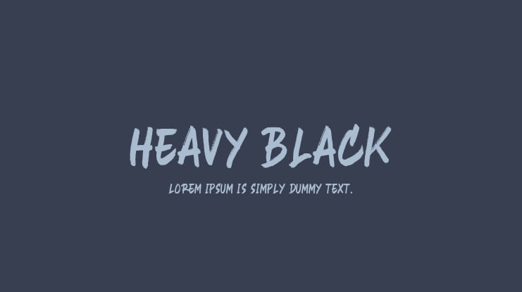 Heavy Black Font