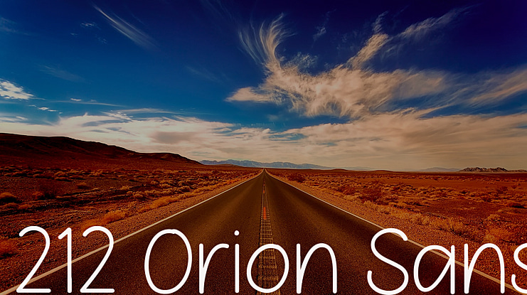 212 Orion Sans Font