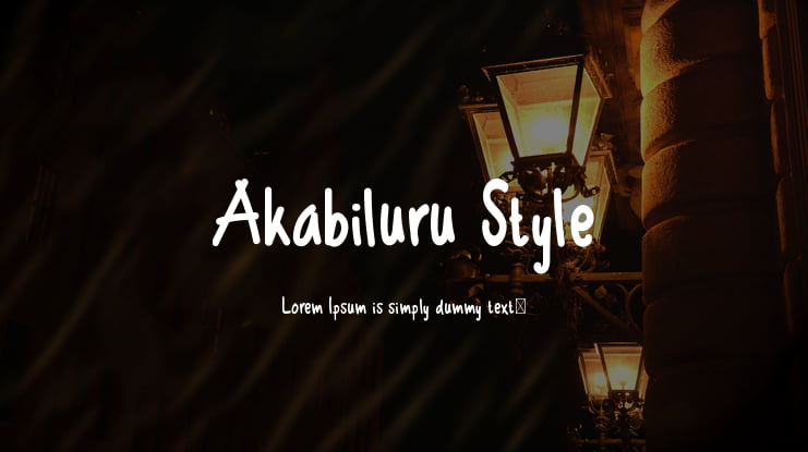 Akabiluru Style Font