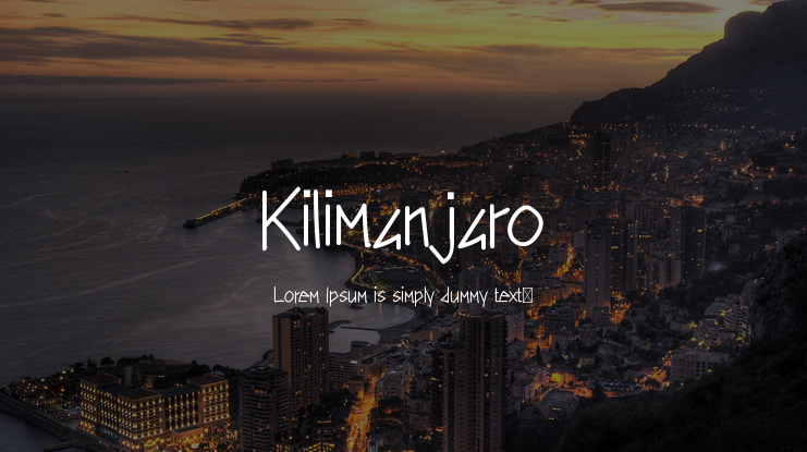 Kilimanjaro Font