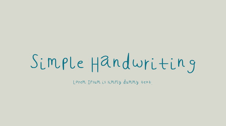 Simple Handwriting Font