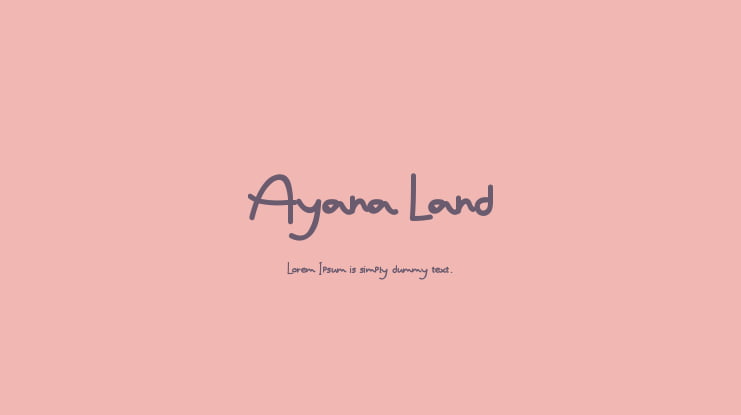 Ayana Land Font