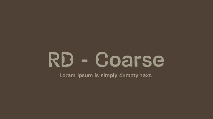 RD - Coarse Font Family